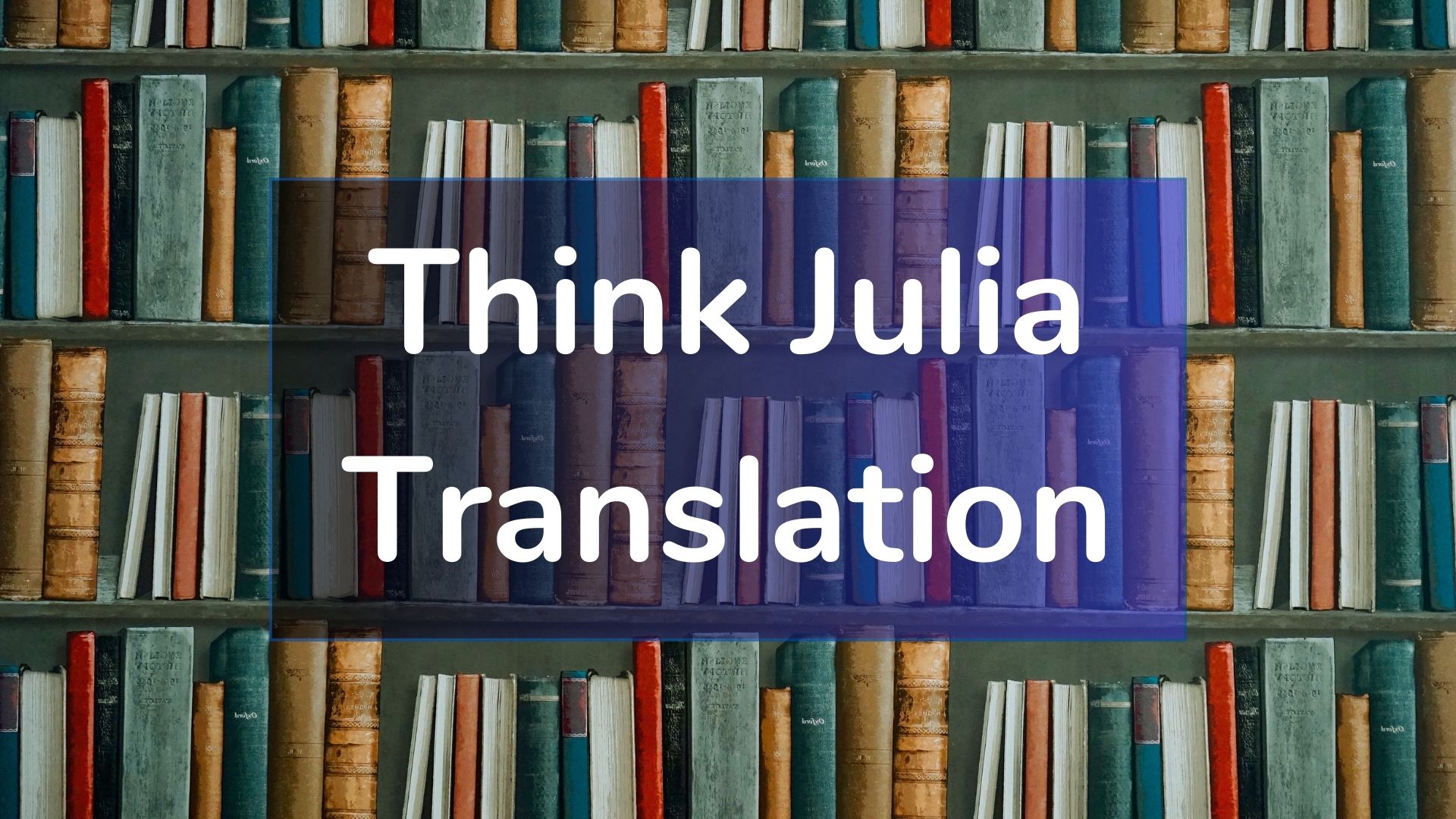 Think Julia Portuguese Translation